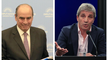 Guillermo Francos y Luis Caputo, los primeros ministros de Milei en responderle a Cristina. Foto archivo. 