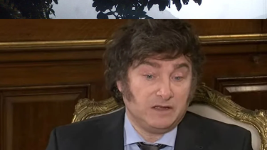 El presidente Javier Milei defendió su idea de la dolarización. Foto archivo. 