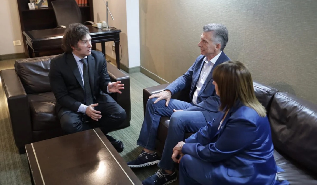 La reunión de MIlei con Macri y Bullrich, en el inicio del Gobierno de LLA. 