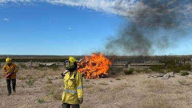 La marihuana secuestrada se hizo humo en un campo de la zona sur de Río Negro