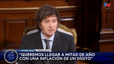 El presidente Javier Milei ponderó la reunión que hubo con el FMI. Foto: Captura TN