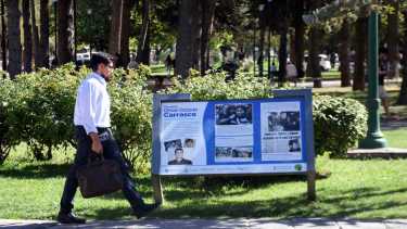 El homenaje al soldado de Cutral Co en Neuquén. (Matías Subat)