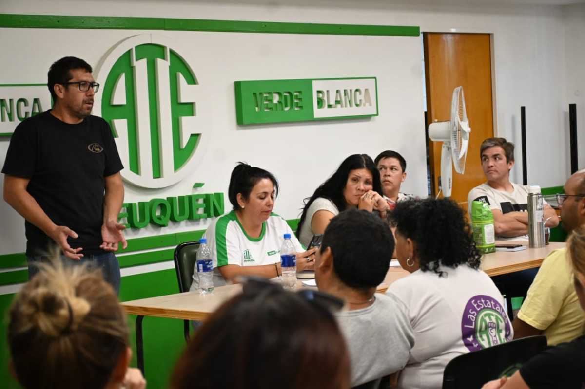 El plenario de ATE reunió a delegados de Familia de toda la provincia. Foto:  Florencia Salto.