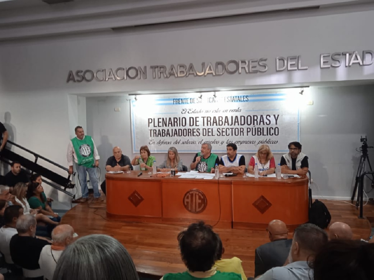 El plenario de sindicatos estatales que se realizó en Buenos Aires. 