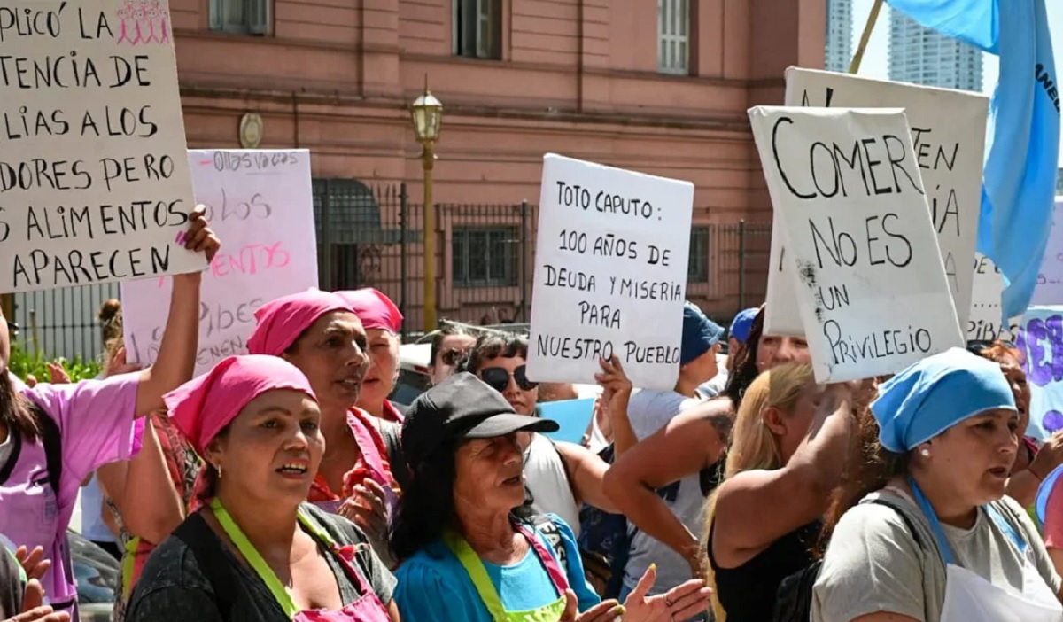 La protesta de Somos Barrios de Pie. 