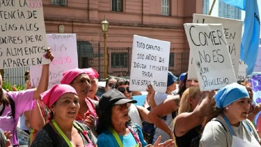 La protesta de Somos Barrios de Pie. 