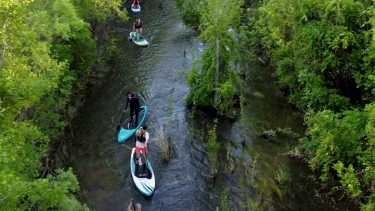 Descubrir los secretos del río Limay desde una tabla de SUP en Neuquén
