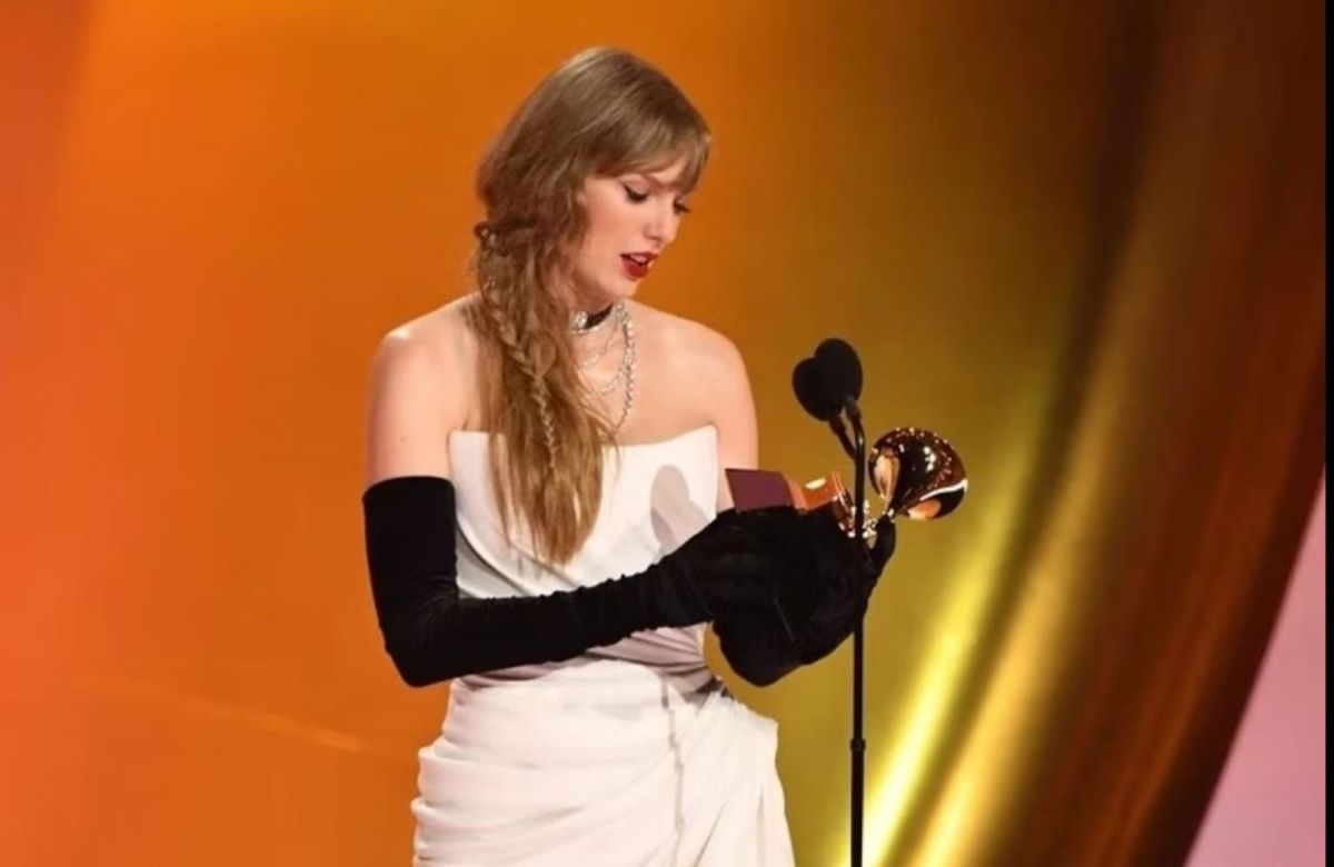 Taylor Swift fue una de las ganadoras en los premios Grammys. Foto AFP