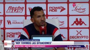 «Que me sigan criticando por Quiñonez», apuntó Tévez, tras igualar Independiente ante Huracán
