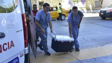 Se realizó un intenso despliegue para el primer trasplante de hígado de Neuquén. 