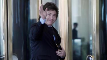 Exultante. El presidente se muestra más que satisfecho por los resultados económicos. 