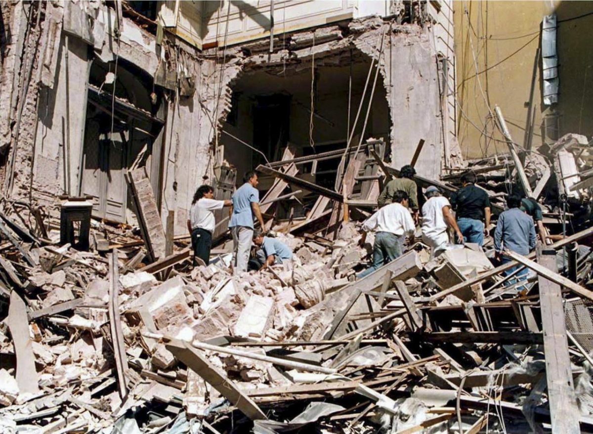 El atentado a la embajada de Israel en 1992 dejó 22 muertos.