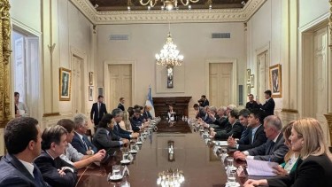 Los gobernadores en la primera reunión con Nación, el 8 de marzo. Foto: Gentileza Ámbito.