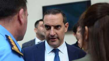 Matías Nicolini es el ministro de Seguridad de la provincia. Foto Cecilia Maletti.