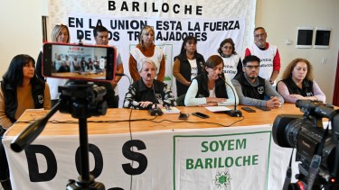 La conducción del Soyem Bariloche denunció que el intendente Walter Cortés tuvo una actitud violenta a la dirigencia. Foto: Chino Leiva