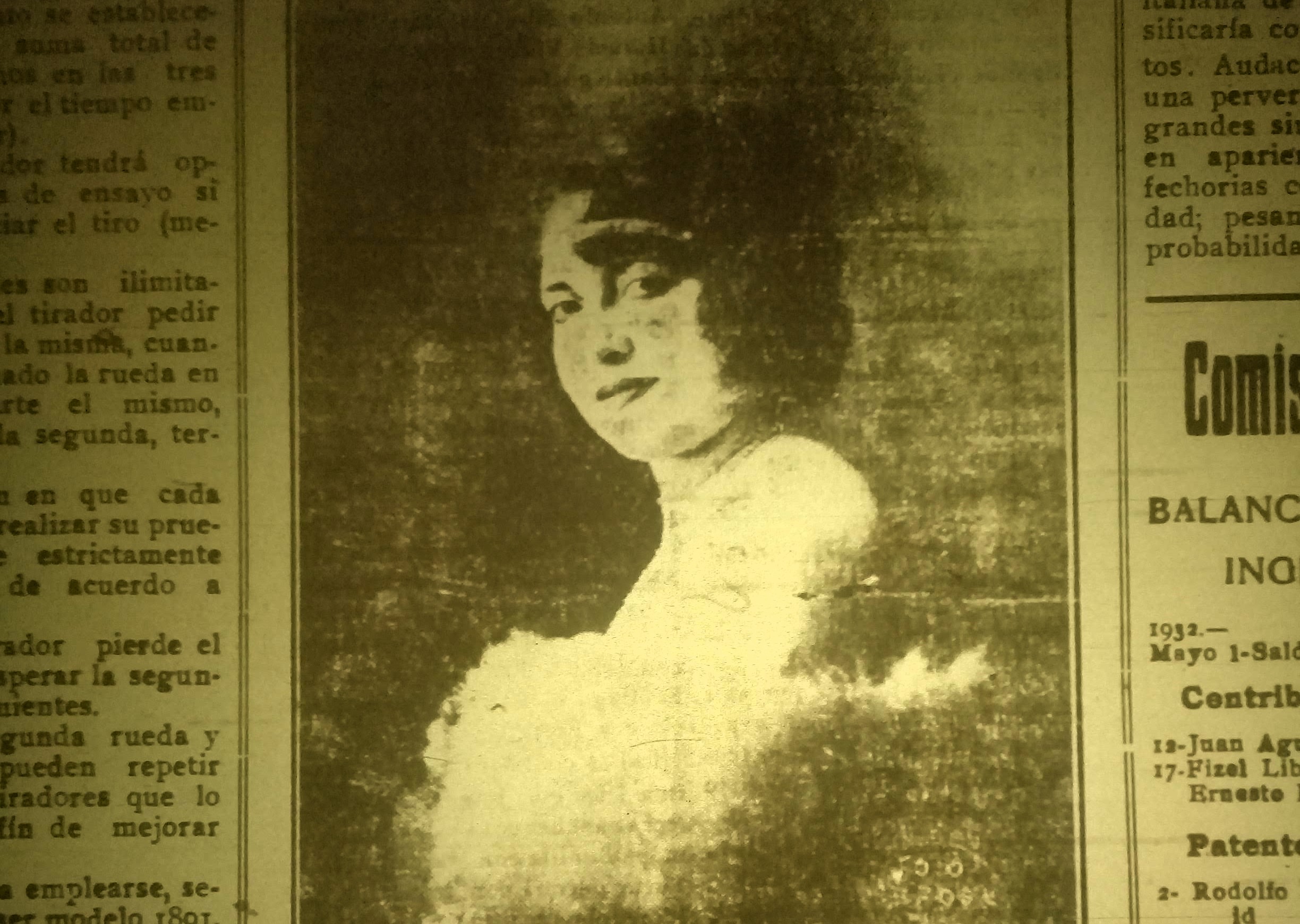 Julio de 1932: su foto publicada por RÍO NEGRO, cuando tenía 25 años. Nació el 12 de marzo de 1907. Foto: Archivo RN.