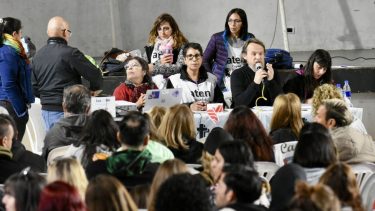 ATEN realiza asambleas este jueves, en su tercer día de paro en Neuquén (Foto: Matías Subat)