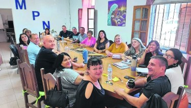 El presidente del MPN Omar Gutiérrez visitó la seccional Primera del MPN (Gentileza Seccional Primera MPN)