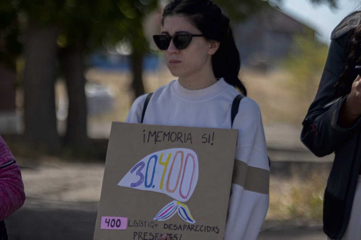 "30.400 detenides desaparecides", la consigna presente el 24 de marzo en Jacobacci. Foto: gentileza