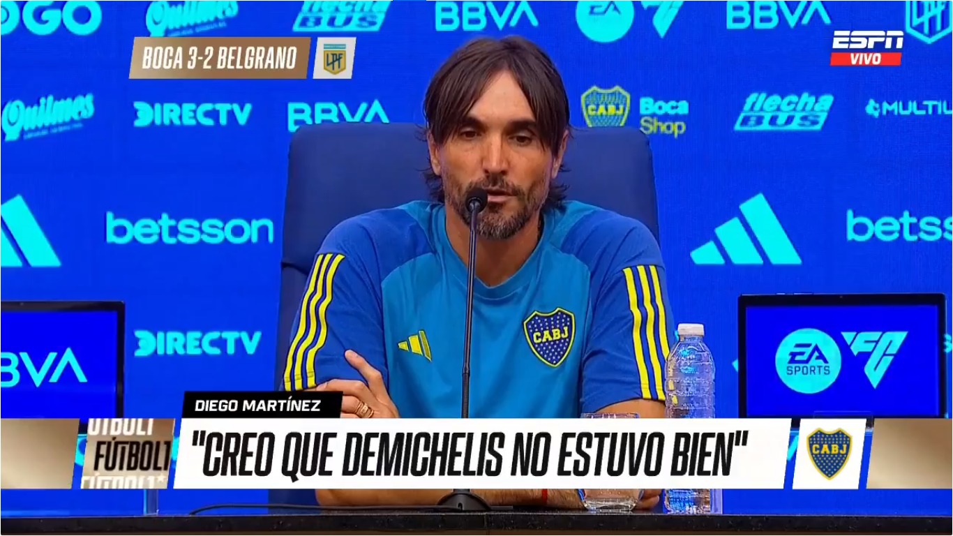 Diego Martínez se refirió a los dichos de Demichelis, luego del Superclásico.
