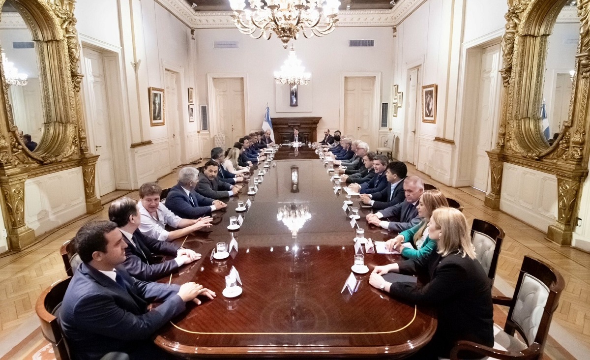 Reunión de gobernadores en Casa Rosada. Foto: Gentileza. 
