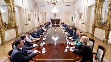 Reunión de gobernadores en Casa Rosada. Foto: Gentileza. 