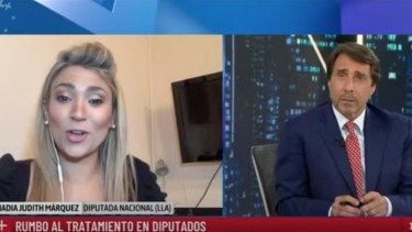 Márquez redobló la apuesta contra la senadoras Crexell y Sapag. Foto: Captura. 