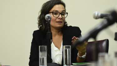 Machado en la comisión de Asuntos Constitucionales. En lo que va del año la Legislatura aprobó un pliego y rechazó otro sin dar fundamentos. Foto Cecilia Maletti