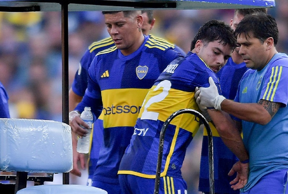 Lucas Blondel se lesionó en el encuentro de Boca ante San Lorenzo.