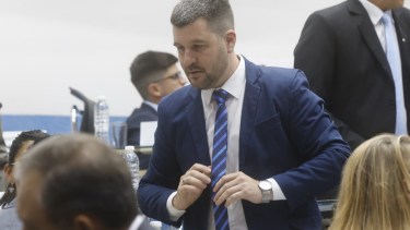 El legislador roquense se manifestó a favor de la "lucha docente". Foto: gentileza.