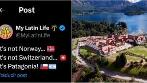 Polémica: una cuenta especializada en turismo confundió a un paisaje de Bariloche y lo calificó como “chileno”