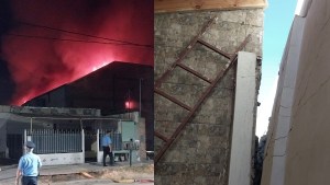 Video: Por peligro de derrumbe vecinos del galpón incendiado en Neuquén deben irse de sus casas