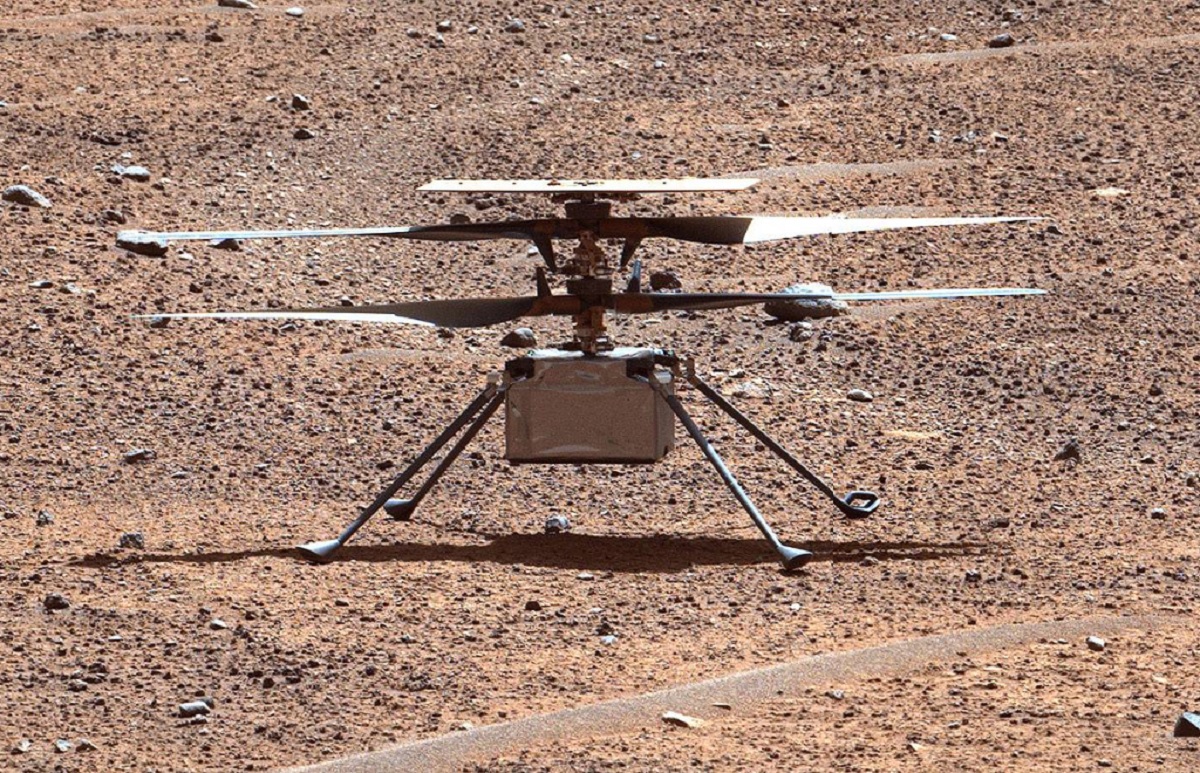 El helicóptero Ingenuity de la NASA en Marte. 