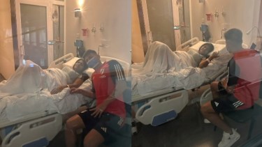 Diablito marcó su primer gol en el fútbol argentino y se lo dedicó a su madre enferma. 