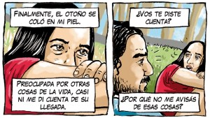 «Se coló el otoño», la nueva tira de Chelo Candia en el Voy