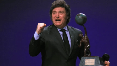 Invitado de honor. Milei participó de la AnyRandCon en Buenos Aires. 