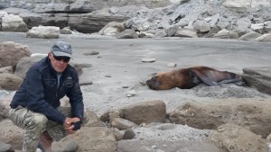 La historia del único habitante de una playa de Río Negro