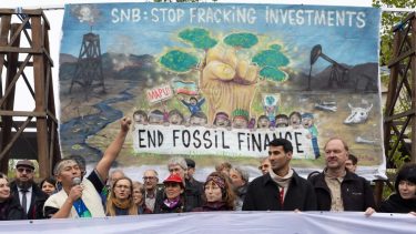 Orlando Carriqueo, vocero del Parlamento Mapuche de Río Negro habló en la cumbre de la Huelga Mundial por el Clima, en Suiza. Foto: Gentileza