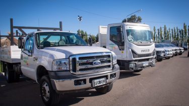 Son nueve unidades en total, entre camiones y camionetas (Foto: gentileza)