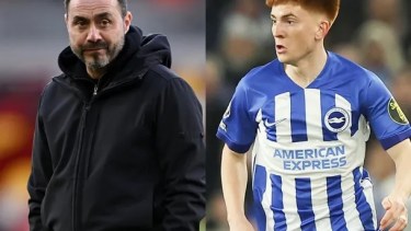 El técnico italiano de Brighton elogió al argentino Barco a pesar de sus errores en la derrota ante el City.