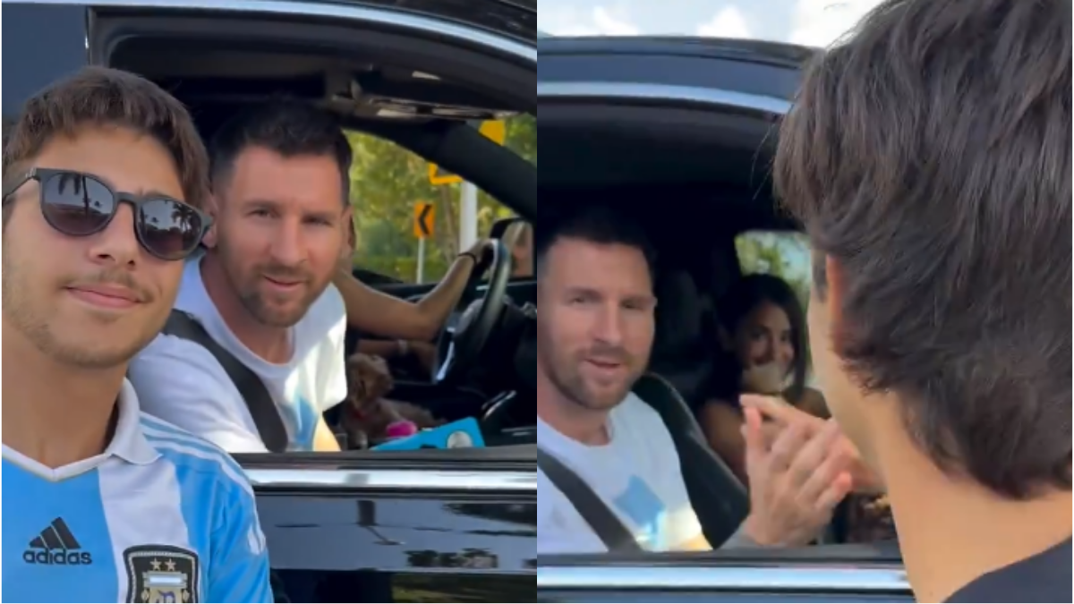 Un grupo de hinchas argentinos cumplió el sueño de saludar a Lionel Messi.