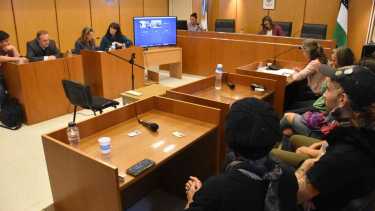 La jueza María Gadano encabezó la audiencia que se extendió durante más de tres horas. foto: Juan Thomes.