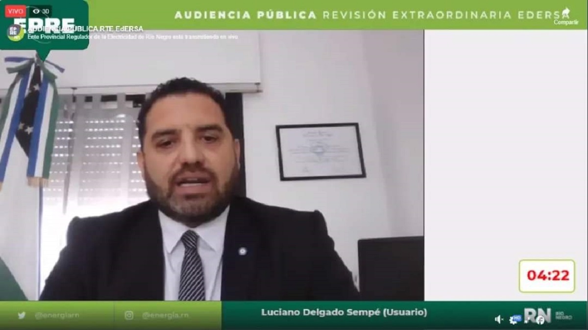 El legislador  Luciano Delgado Sempé participó de la audiencia pública de revisión extraordinaria