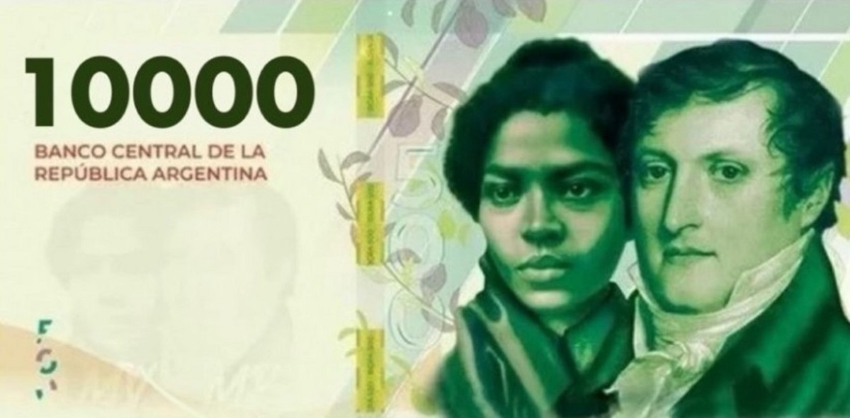 Nuevo billete de $10.000 presentado por el Banco Central. Foto: Archivo. 