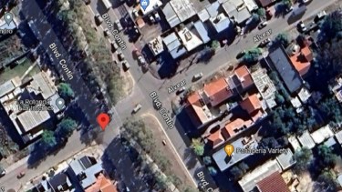 Choque en una compleja intersección de Viedma. Foto: Gentileza. 