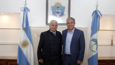 Cúneo Liberona se reunión con Rolando Figueroa en Neuquén. Foto: gentileza Ministerio de Justicia. 