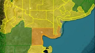 Se mantiene la alerta naranja para Viedma y la zona, incluido Carmen de Patagones.