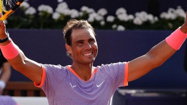 Rafael Nadal ganó en su presentación en el Abierto de Barcelona.