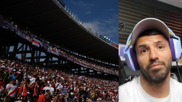 El Kun lanzó una chicana contra la hinchada de River.
