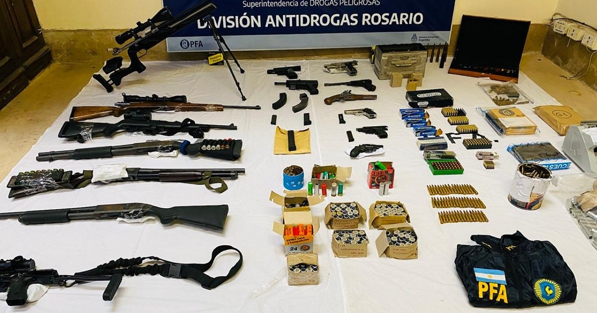 four detainees and a shocking arsenal of rifles seized